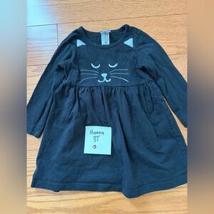 Hanna Andersson 3t Black Cat Dress